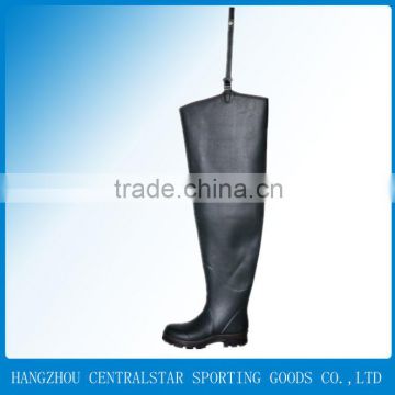 2015 black rubber wader for fishing