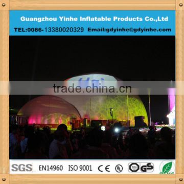 2015 white beautiful design giant inflatable dome tent for party and exhibition
