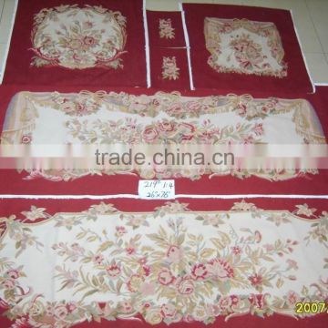 Hand woven!Scenery polyester embroidery sofa cover set