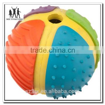 Dog colorful rubber and plastic ball, professional custom dog series toy factory