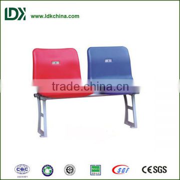Popular HDPE seat aluminum and steel frame grandstand seating system for track field