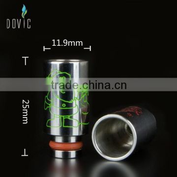 Christmas new coming stainless +carbon fiber hot sale stainless steel drip tips factory price