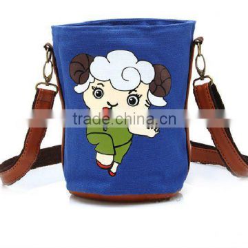 Chinese zodiac trunk canvas shoulder bag