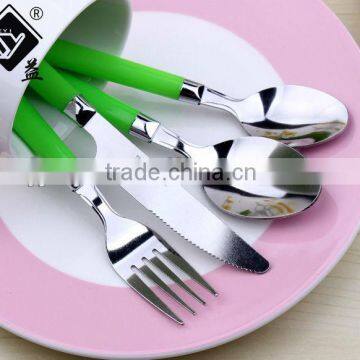 Machine Polishing Wholesale Stainless Steel PP Plastic Handle Cutlery