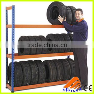 Vertical tire rack stacking racks , metal display tire shelf,Cde armazenamento de pneus