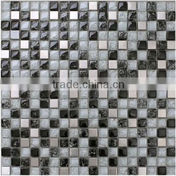 15X15mm glass metal mosaic