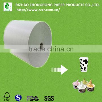 food grade cold drink cup paper with two sides pe coated