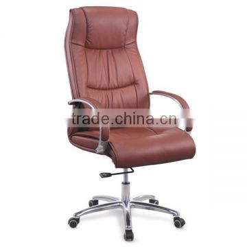 2015 Brown China Office Furniture High Back Arms Office Chair for Executive Use