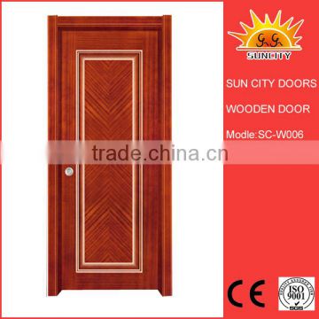 SC-W006 Veneer Interior Flush Wooden Doors with invisible hinges