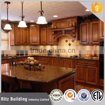 Antique style solid wood kitchen cabinet for hotel