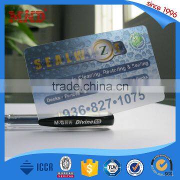 MDP260 Customized colorful plastic transparent pvc card