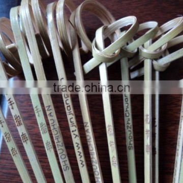 Top seller bamboo skewer with flower knot sticks wholesale