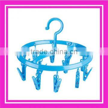 Clothes Hangers/Plastic Round Clothes Hangers with 12Clips8048