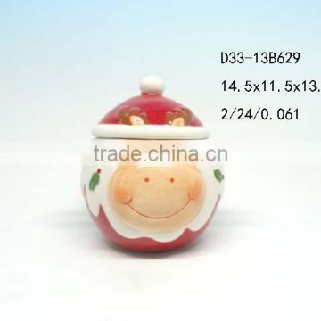 2014 Christmas reindeer shaped ceramic canister for sale