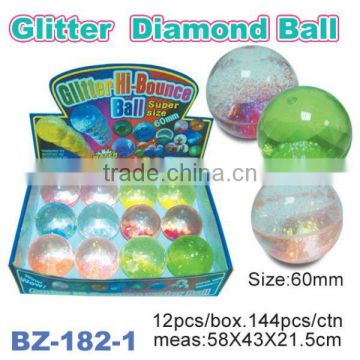 60mm glitter diamond bouncing ball