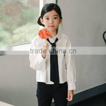 S17592A Children Clothing High Quality White Girls Blouses