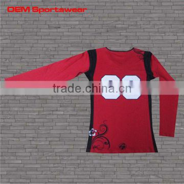 Casual womens long sleeves volleyball shirts