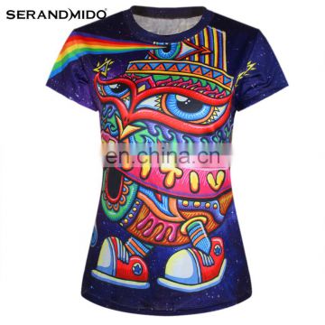 Wholesale Fashion Design Sublimation Printing Custom Woman 3D T Shirt