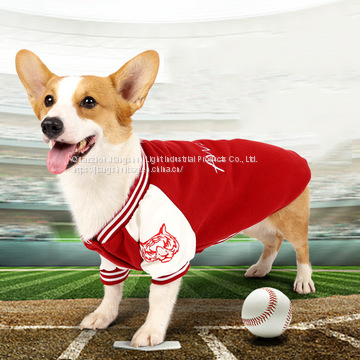 Winter And Autumn Animal Clothing for Small and Medium-sized Dogs Baseball Corgi Pet Clothes Sports Warm Cloth
