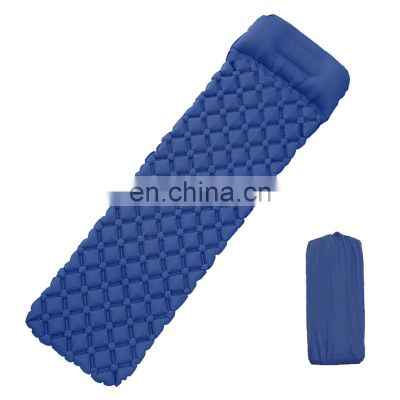 Winter Inflating Insulated Sleeping Pad Mat Mattress With Pillow For Camping Camp Inflatable Outdoor Sleeping Pad