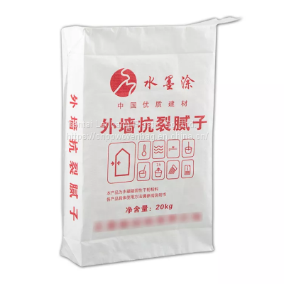 Tile Adhesive Bags 25kg Gypsum Powder Gram Flour Packaging Pasted Valve PP Woven Bag