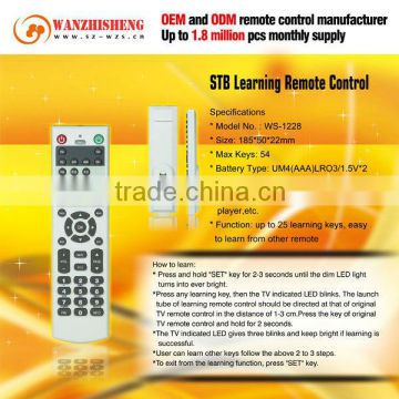 up to 25 learning keys NEC TV remote control for Middle-East, EU, Africa, South America market