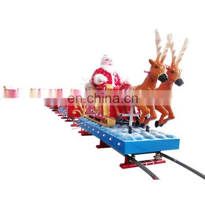 Fairground amusement kids entertainment machines christmas santa track train ride for sale