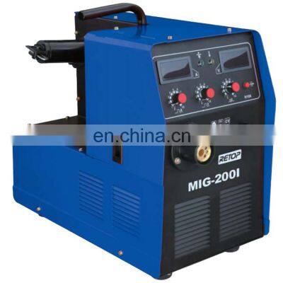 taizhou retop welding machine MAG/MIG-200I digital  igbt inverter mig mag welder 220v 180amp