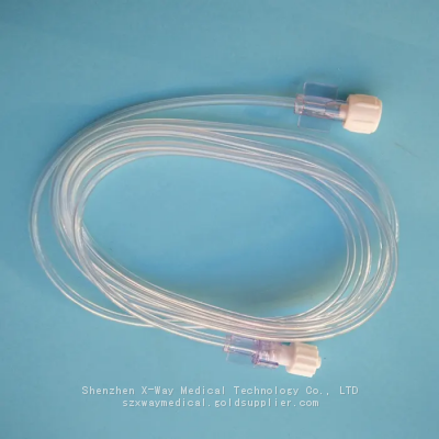 250-3.0-4.0mm PVC DEHP Free cheap medical injection tube, breathing extension tubing with male female luer lock connector
