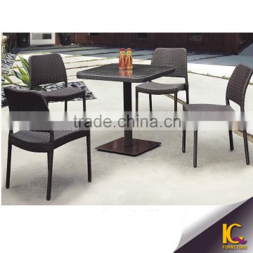 Hot sales synthetic rattan leisure outdoor furniture coffee table set
