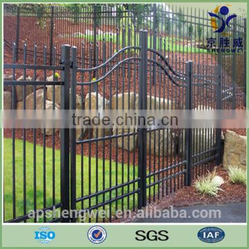 Wrought iron fence and iron gates