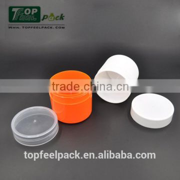 orange and white hair gel 250g cream jar and pots , transparent cap