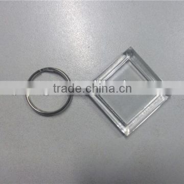 Diamond transparent plastic keychain