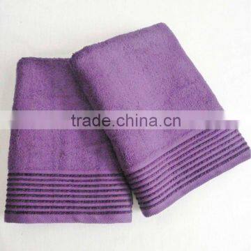 cotton terry violet towel