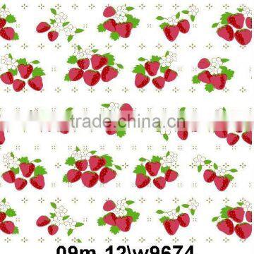 lovely Strawberry print flannel fleece fabric