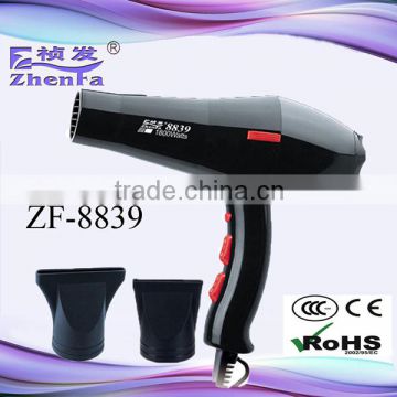 High power AC motor hair dryer professional hair dryer with low noise ZF-8839