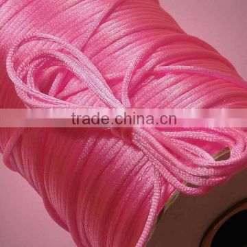 Satin cord Jewelry making supplies-pink color china knot satin cord for jewelry DIY making and craft supplies