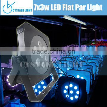 Perfect Design LED Lighting 7X3W RGB LED Flat Par