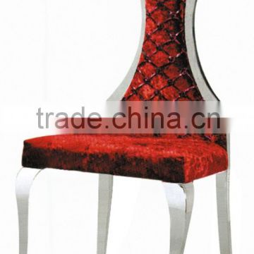 Unique & Fashion Modern Design High Back Stainless Steel Chair Hotel Dining Chair