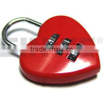 3-digit heart shape code combination pad luggage heart-shape lock from SINWE