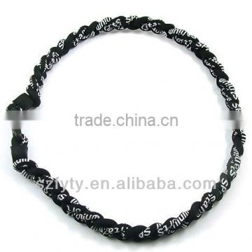 2 strands sports titanium necklace