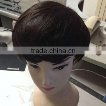 Swiss Lace Toupee Indian Remy Human Hair Toupee / Wig for Men Hair Piece