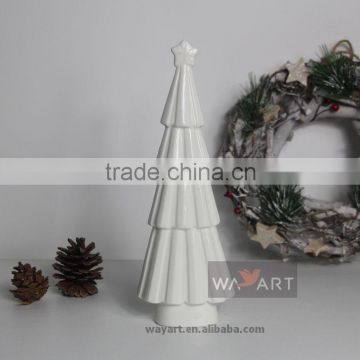 Paper Folding White Ceramic Christmas Star Tree for Xmas