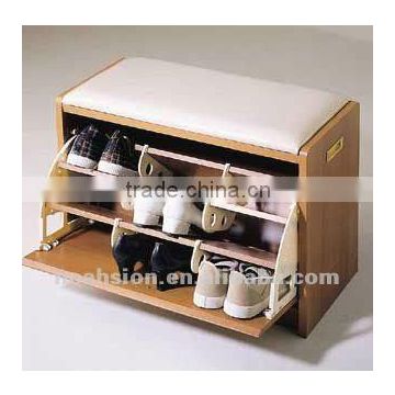 High quality modern wood shoe cabinet with cushion