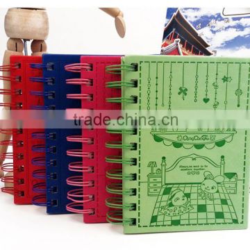 Custom Sprial Coil Paper Notebook/Cute Pvc Cover Diary Spiral Notebook
