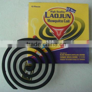 Long buring time black mosquito repellent mosquito coil