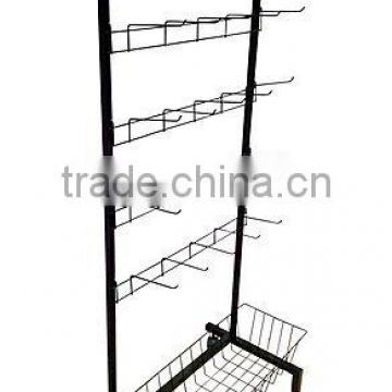 sloping shelves/metal wire candy display rack