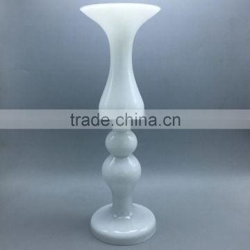 handblown white glass vases