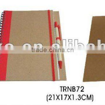 2014 best selling Recycled note book and pen