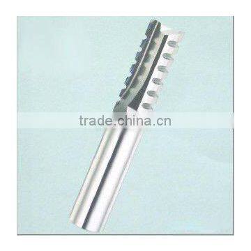 Solid Carbide Two Flute Spiral Router Bit With Chipbreaker